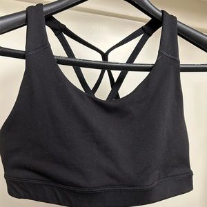 Black razorback sports bra